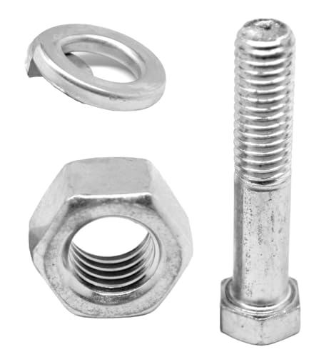 Generic 3/8 x 3 inch Grade 2 post hole digger shear bolt pack, three bolts shown