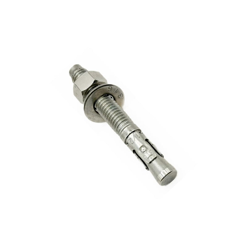 MIGHTY FASTENERS Premium 316 Stainless Steel Wedge Anchor, 1/2"-13 X 3-3/4" – Heavy Duty Corrosion Resistant Fastener for Concrete and Masonry Applications 5 Pack 1/2"-13 X 3-3/4"