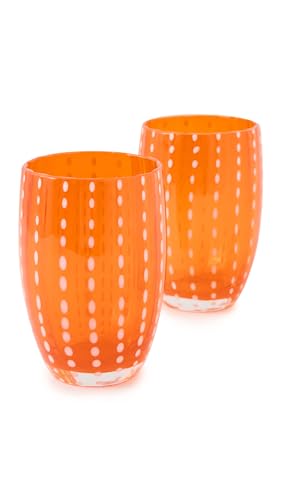 Zafferano Women's Perle Tumblers Set of 2 One Size Orange