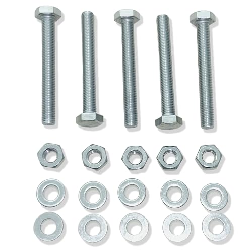Pack of 5 M10 x 60mm stainless steel 304 hex head cap screws, 1.25mm thread pitch