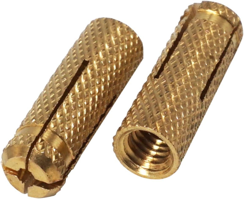 [Australia - AusPower] - (Pack of 50) Brass Drop in Anchors 3/16" x 25/32" (M5 x 20 mm), Bolt Sleeve, Expansion Wall Dowels, Masonry Concrete Anchor 3/16" x 25/32" (M5 x 20 mm) 