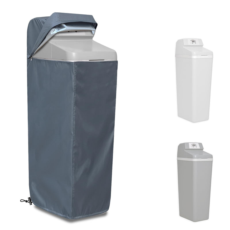 [Australia - AusPower] - Water Softener Cover for WHES30E/WHES40E Grain Softener, Openable top Easy to use Removal-free installation for UV Dust protection of Water Softener Housings Outdoor or indoor (Grey) Gray 