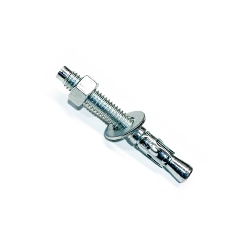 Mighty Fasteners zinc-plated steel wedge anchors, 1/4 x 1-3/4 inches, 25-pack for concrete mounting
