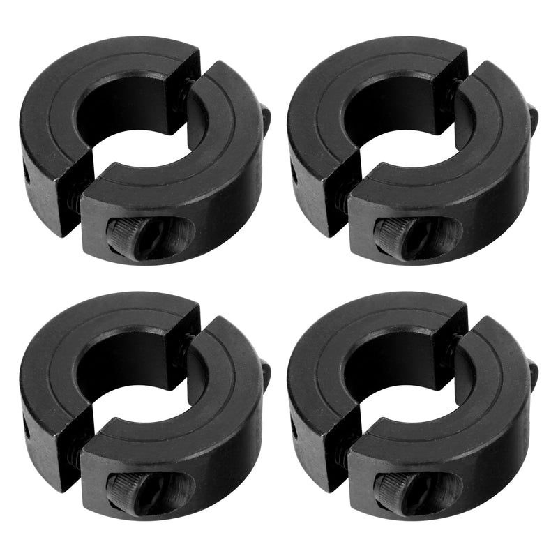 [Australia - AusPower] - (4-Pack) SINOAXISSPACE Shaft Collar 1" Bore, 1045 Steel Double Split Clamp-On Shaft Collars Style, 1-3/4" OD, 1/2" Thickness, with M4 Set Screws 1" Bore Size 4 