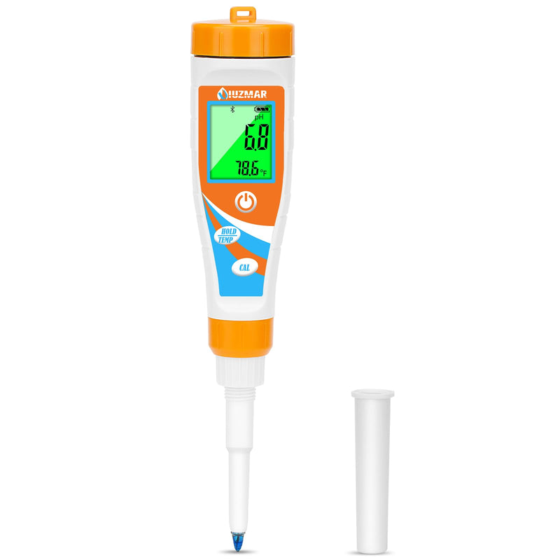 UIUZMAR Smart pH Meter for Food pH Test Kit for Sourdough and Bread Dough Professional Spear Sensor Food Tester Digital pH Meter for Sausages Meat Cheese Sushi Rice and Other Solid Semi-Solid Blue