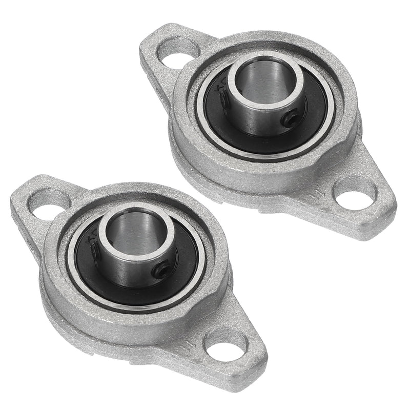 [Australia - AusPower] - PATIKIL Pillow Block Bearing 3/8" / 10mm Bore, 2 Pcs Zinc Alloy Steel Mounted Flange Pillow Block Self Alignment Insert Bearings Bore Ball Housing for Machinery Power Agriculture 3/8" 