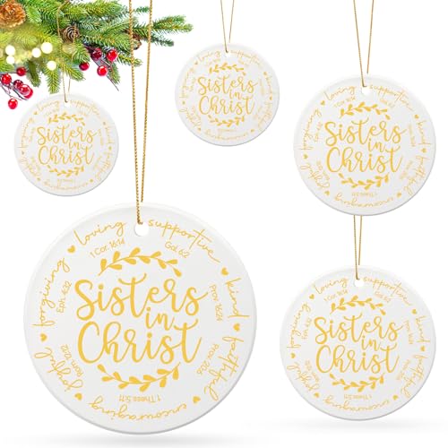 Syhood 5 Pcs 5 Pcs Sisters in Christ Ornaments, Christmas Hanging Gifts