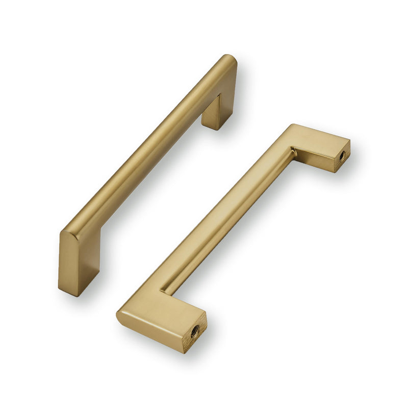 khtumeware 3-3/4 Inch Hole Center 6 Pack,Champagne Bronze Cabinet Pulls Heavy Duty Solid Satin Brass Kitchen Drawer Handle Antique Cabinet Hardware for Bathroom, Drawer, Cabinet Champagne Bronze