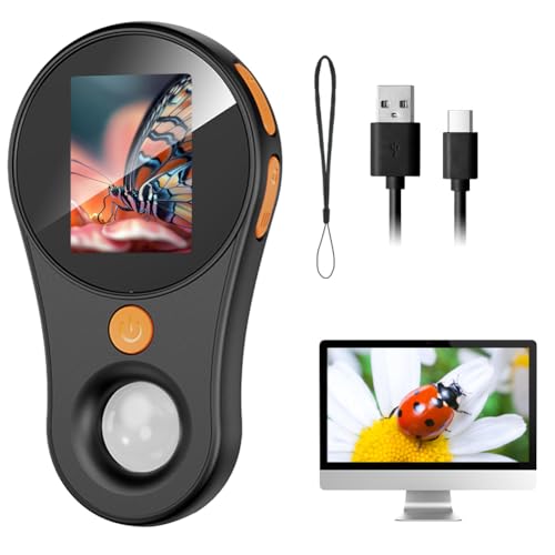 Mobile Phone Microscope, Mini Microscope, Portable, Outdoor, Black, 3 Levels Adjustable, LED Lights, USB Port to PC, Pocket Microscope for Microworld