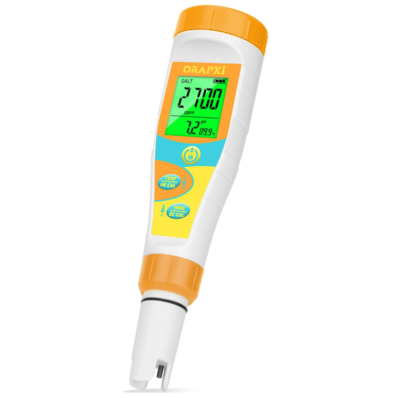 pH Meter Salinity Tester for Saltwater Aquarium Simultaneous Display of pH Salt for Saltwater Pool Update Aquarium pH Tester pH and Salt Meter for Saltwater Aquarium Reef Tanks Koi Pond