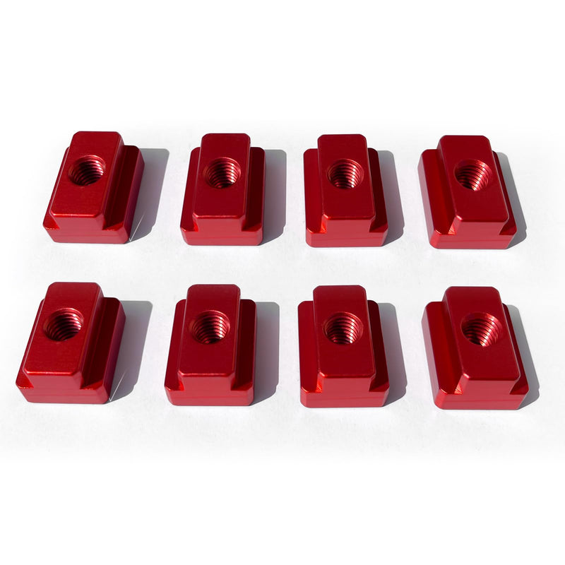 [Australia - AusPower] - Set T-Slot Nut 9/16 Inch Red Oxide Finish 3/8"-16 Threads,T Slot Nuts for Toyota Bed Deck Rail,8 Pcs Set 