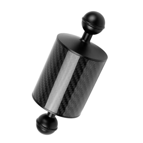 D60mm Carbon Fiber Float Arm for Ultralight, Aquatic Arm,Dual Ball Lightweight Buoyancy Arm for Underwater Camera,Diving Tray, Video Light, and Strobe (Black, D60mm 5 inch) black
