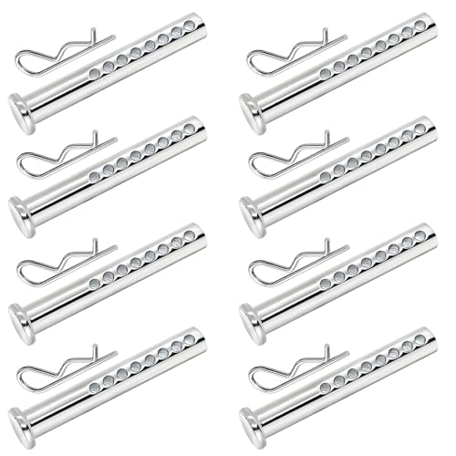 Easily heavy duty adjustable clevis pin with R clip, 3/8 x 2-1/2 inches, 8 sets