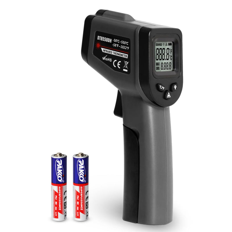 [Australia - AusPower] - Seentech DT8380BH Industrial Infrared Thermometer - Non-Contact Temperature Tester for Kitchen & Industrial Use, -50°C to 380°C Range, High Precision with Laser Targeting (DT8550DH) DT8550DH 