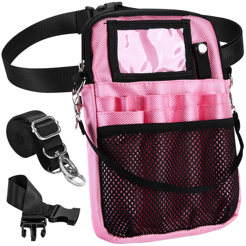 [Australia - AusPower] - ProCase Nurse Fanny Pack, Lightweight Utility Organizer Pouch for Medical Supplies, Stethoscope, Scissors for RN EMT Vet -Pink, Small Pink 