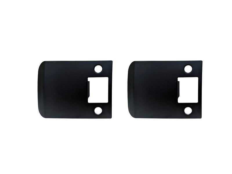 [Australia - AusPower] - QCAA Solid Brass Extended Lip Strike, 3''X2-1/4", Matte Black, 2 Pack, Made in Taiwan Matte Black(3") 