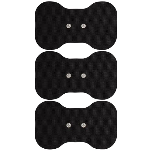 Med-Fit Butterfly Wireless TENS Self Adhesive Electrode - Versatile, Durable and Hassle-Free Pain Relief (Black, Butterfly 3-Pack) Butterfly 3 Pack Black