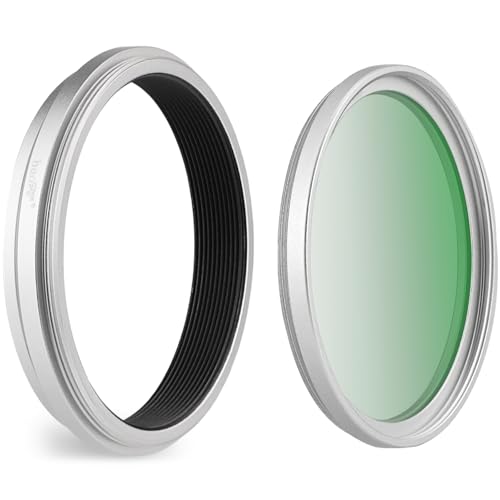 Haoge X100VI X100V Camera Filter Adapter Ring and Haoge Silver 49mm UV Filter Kit for Fujifilm x100vi Fuji FinePix X100V Camera