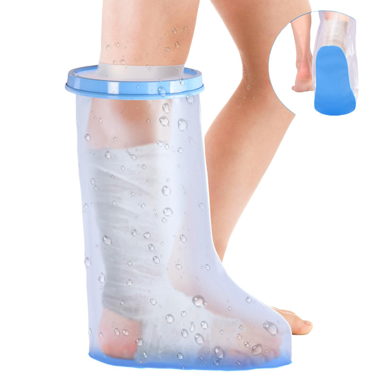 [Australia - AusPower] - Waterproof Leg Cast Cover for Shower Adult Shower Boots for Leg After Surgery with Non-Slip Bottom Ankle Foot Cast Protector for Surgery Bandage Dressing Wound [2025 Upgraded] New-Half Leg 