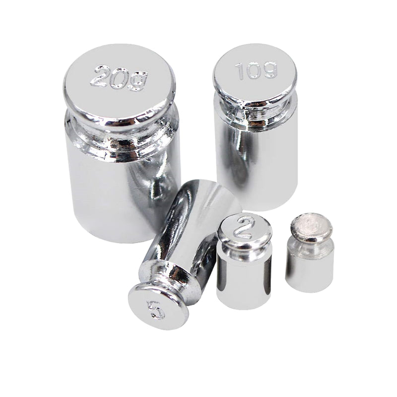 Calibration Weight Set, 5-Piece Calibration Gram Set, Measuring Weights, Set with Small Weights for Electronic Scales, Laboratory, Hobby, Crafts, 1g, 2g, 5g, 10g, 20g