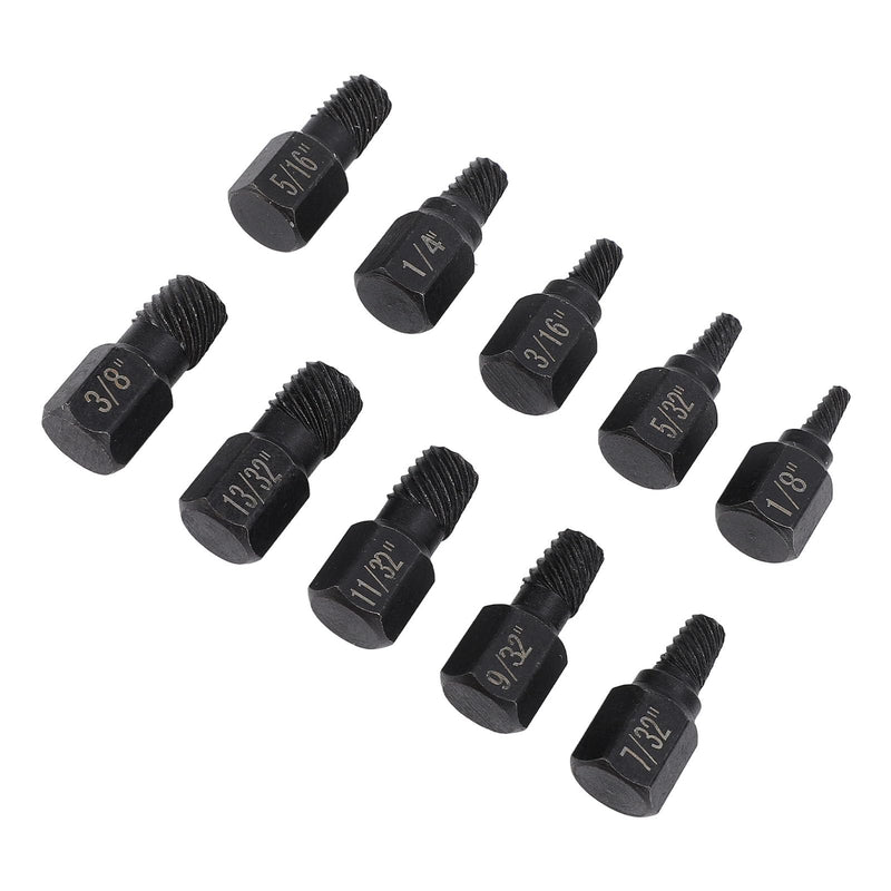 Aramox 10-Piece Screw Extractor Set, CR V Steel | Left extractor set for broken screws, made of chrome vanadium steel, incl. screwdriver