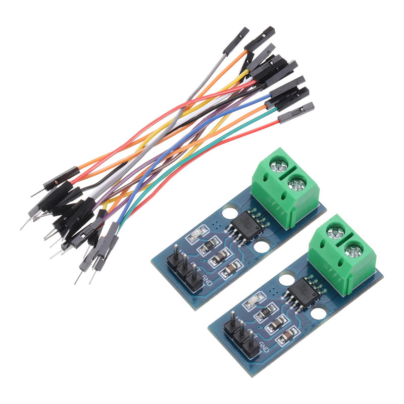 [Australia - AusPower] - MECCANIXITY 2pcs ACS712 Current Sensor Module 20A Range Hall Effect Current Sensor Current Measuring AC/DC with Cable for Detecting Current 