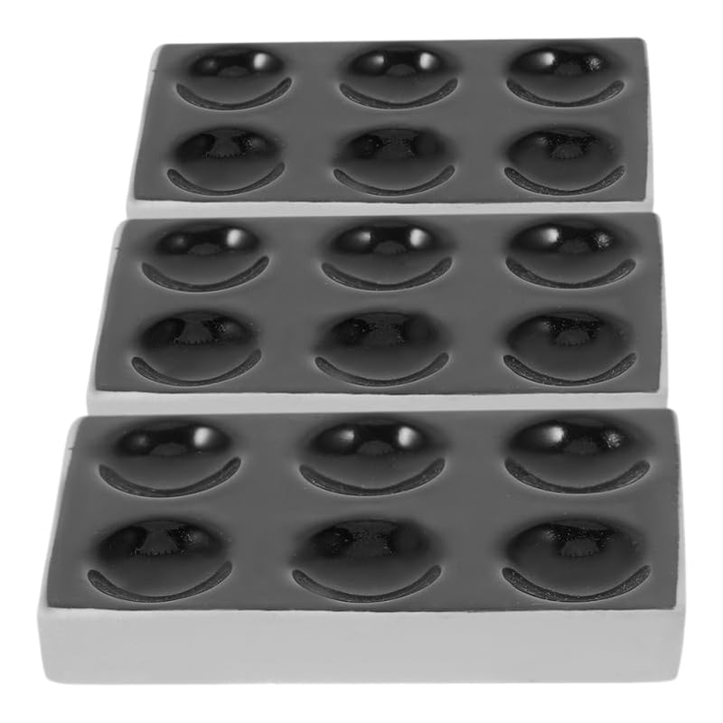 [Australia - AusPower] - OUNONA Porcelain Ceramic Reaction Plate Set 3Pcs Spot Plates for Laboratory Use High Temperature Resistant Corrosion Proof Accurate Testing 