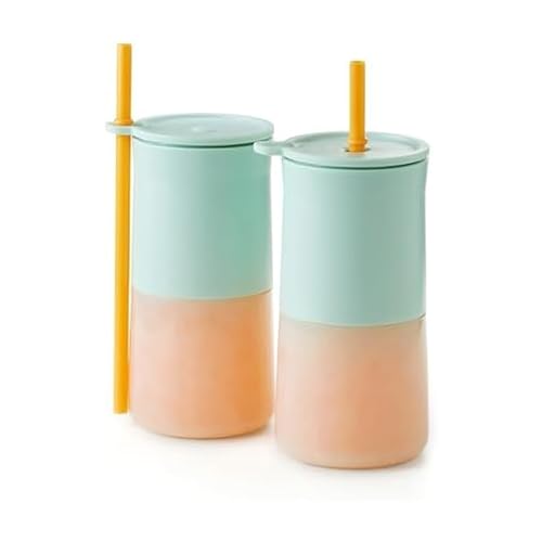 Rabbit Wine Frozen Cocktail Tumblers 12oz Insulated Tumbler for Frose, Frozen Cocktails, Slushies, Leak-Proof Design with Drink Recipes Teal