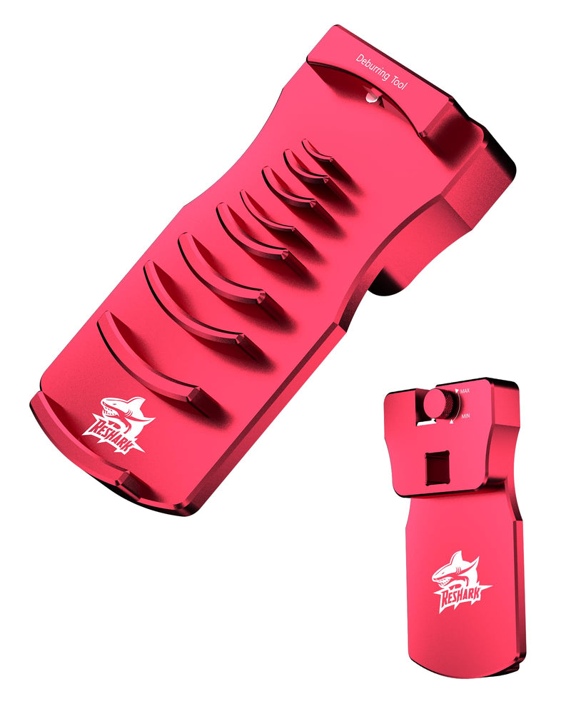 [Australia - AusPower] - 9-in-1 PVC Pipe Deburring Tool, Adjustable Chamfers PVC Chamfer Tool for 9 Sizes: 0.5 Inch to 4 Inch Plastic Pipes, Professional Effective PVC Pipe Reamer for SCH40 PVC, CPVC Pipes Red 