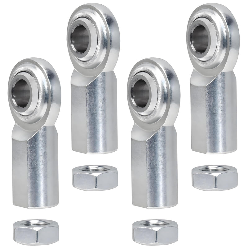 [Australia - AusPower] - 1/4 x 1/4-28 Rod End Bearing Heim Joints Right Hand Female Thread Heim Joint,RH 1/4"- 28 Thread x 1/4" Bore Stainless Female Rod End Bearing with Jam Nuts (1/4-4Pcs) 