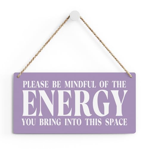 Purple Decor Spiritual Decor Meditation Room Decoration Wooden Wall Sign Energy-Purple