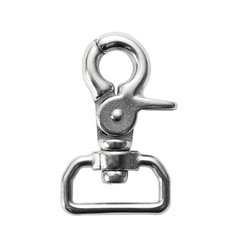 [Australia - AusPower] - 1-Pack Heavy-Duty Swivel Snap Hooks, 316 Stainless Steel Trigger Clasps for Lanyards, Keys, Pet Leashes, Rust-Resistant 360° Rotating Clips with Easy Spring Release for Secure Hold 1 