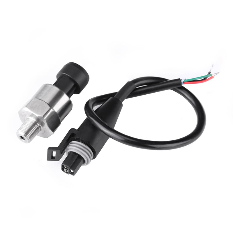 [Australia - AusPower] - 30PSI Pressure Transducer Sensor, 1/8-27 NPT Thread Stainless Steel Pressure Sensor 0.5-4.5V, Fuel Oil Pressure Transducer Sensor with Connector Harness for Gas, Water, Air 30PSI 