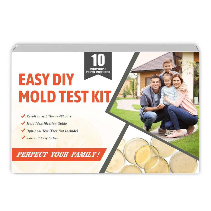 Mold Testing Kit for Home Air Quality - Test 10 Room, DIY Home Mold Detector Kit, Home Air & Surface, HVAC Indoor Quick Mold Testing Kit for Home, Identification & Remove Guide Included