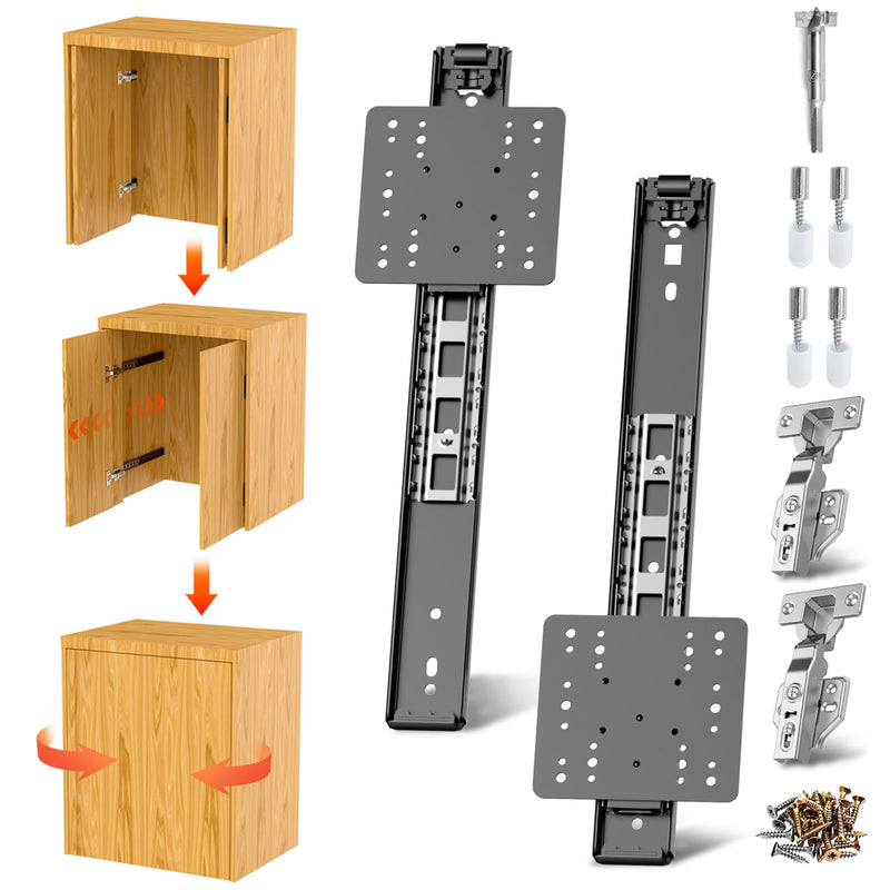 Pocket Door Slides, Cabinet Pocket Door Slide,Pocket Door Hinge,Pivot Door Slide Hardware Inset,Cabinet Pocket Door Hardware Kit Fit for Inset Door,Cabinet Door (12 inches, Pieces, 2) 12 Inch 2.0