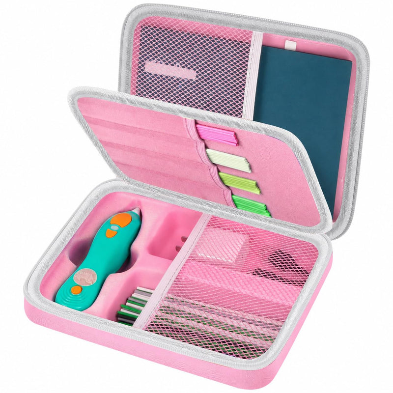 casmilee Case Compatible with 3Doodler Start+ Essentials 3D Pen Set for Kids, Art Activity Set Storage for Educational STEM Toy, Hold Plastic Filaments Strands- Pink Case Only