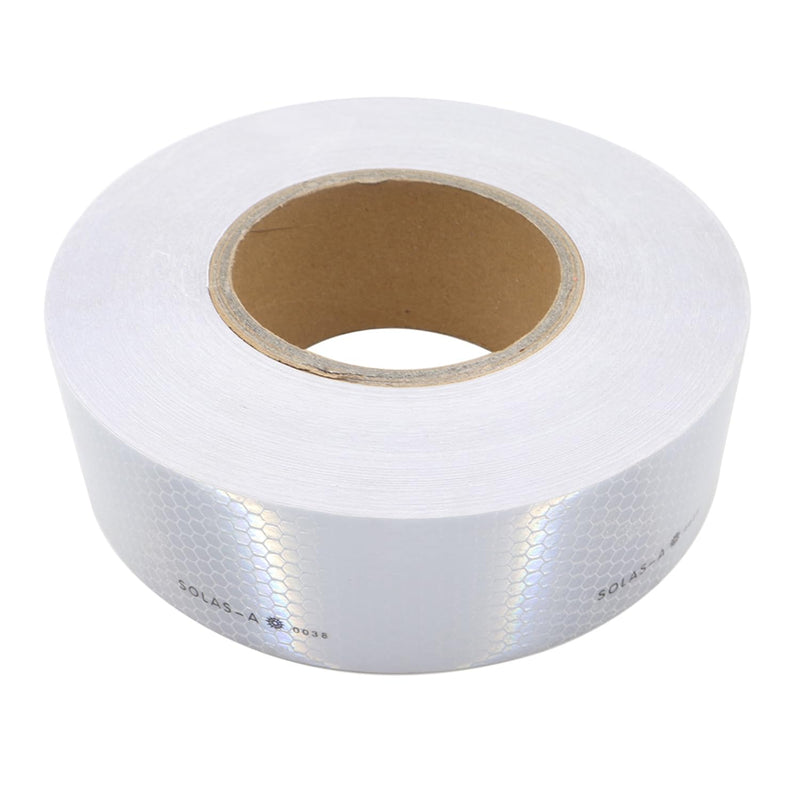 Solas Reflective Marine Tape Silver Waterproof Glass Bead Safety Warning Tape High Adhesive(2IN X 150FT) Universal Application for Cars, Trailers, Boats, Motorcycles 45.7M(150FT)