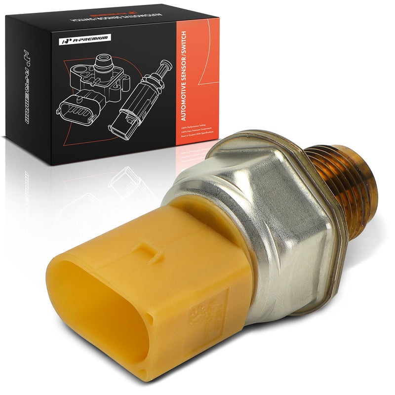A-Premium Fuel Injection Pressure Sensor [3 Pins] Compatible with Volkswagen Jetta 2009-2015, Passat 2012-2013, Golf 2010-2014, Beetle 2013-2015 & Audi A3 2010-2013 - L4 2.0L