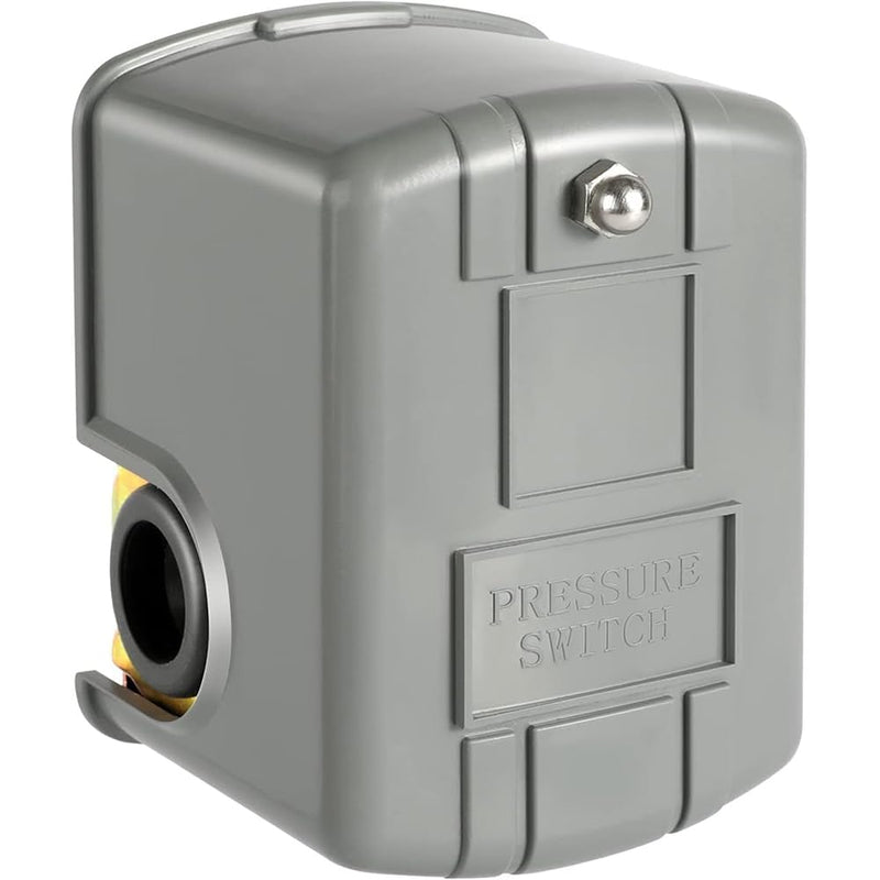 [Australia - AusPower] - YSD Pressure Switch for Well Pump, 40-60PSI, Adjustable Differential, 1/4" NPT, Automatic, Grey 