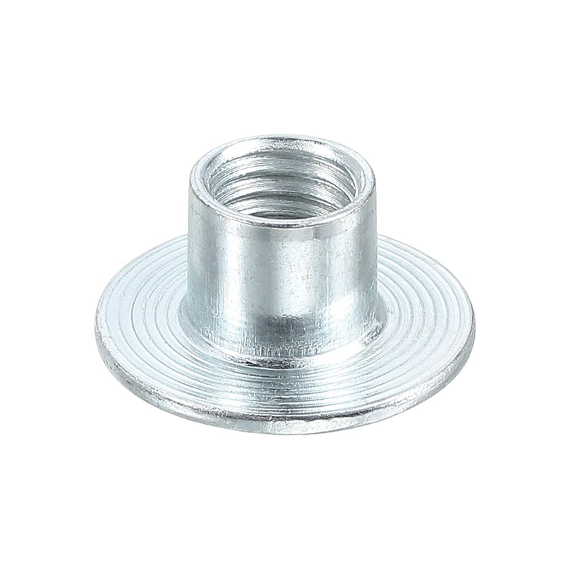 [Australia - AusPower] - uxcell M10 T-Nuts, 50pcs Carbon Steel Tee Nut Round Base Weld Nuts 12mm Height Through Hole Flange Insert Female Thread Plate Nuts, Silver M10x12mm Silver tone 50 