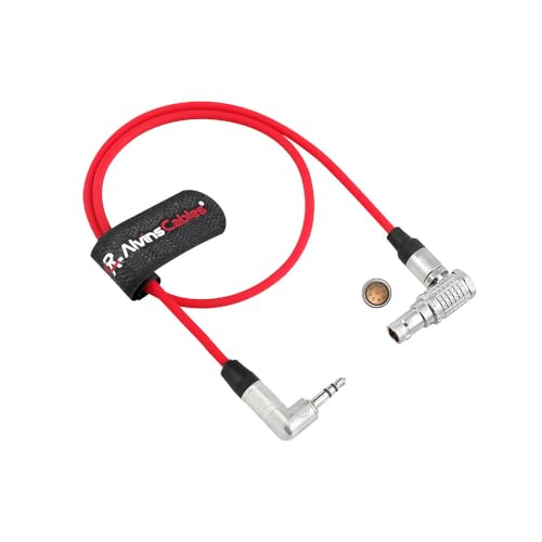 Alvin's Cables Ultra Soft Timecode Cable for RED Komodo, RED V-Raptor 8K Camera, Tentacle Sync 3.5mm TRS to EXT 9 Pin Male Cable 45CM| 18inches RA 3.5mm to RA 9 pin 45cm/18in Ultra Soft