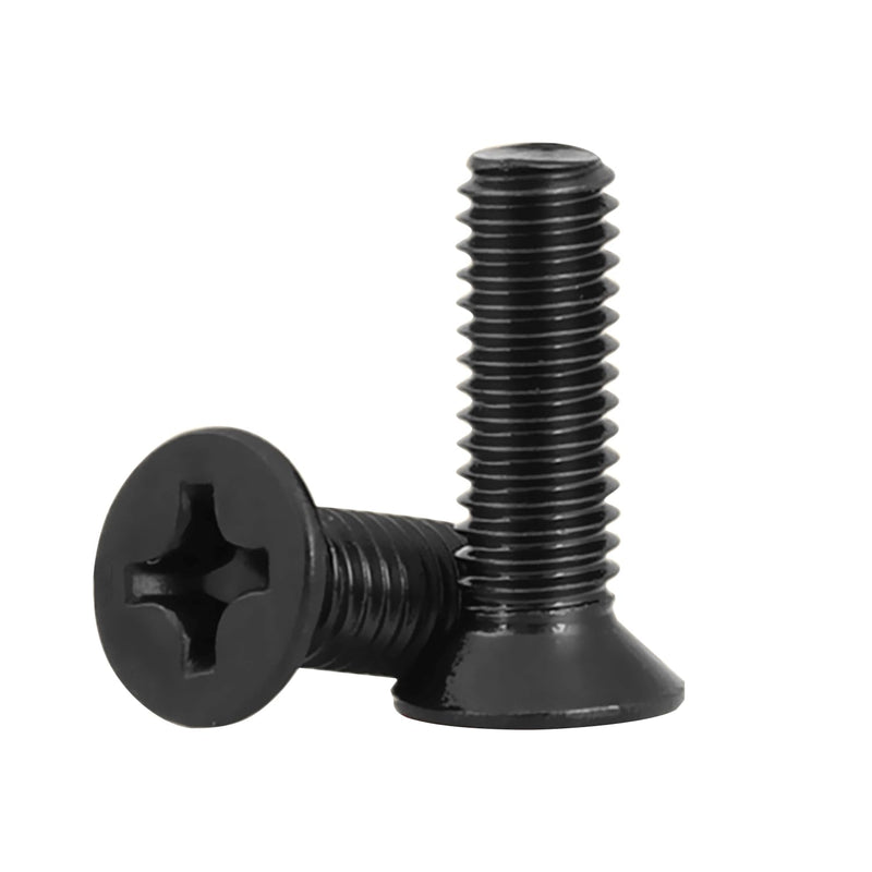[Australia - AusPower] - 1/4-20 x 1-1/4'' (20 Pack) Flat Head Machine Screw, Phillips Drive, Black Oxide 304 Stainless Steel 18-8, Bright Finish, Fully Machine Thread 1/4 x 1-1/4'' 