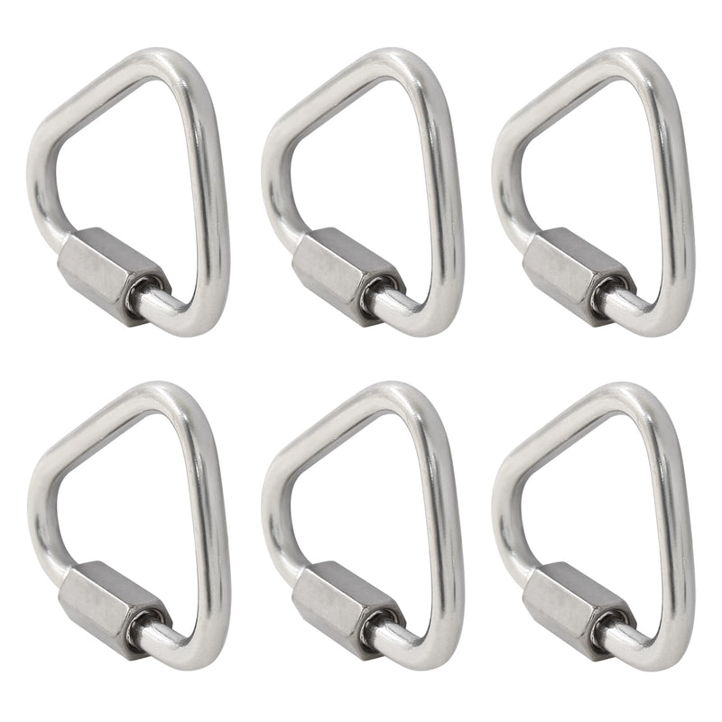 [Australia - AusPower] - M3.5 Delta Quick Links Triangle 1/8 Inch,6 Pcs 316 Stainless Steel Triangle Locking Quick Connector, Quick Link Chain Heavy Duty Chain Connector - 330lbs Capacity M3.5,6Pcs 