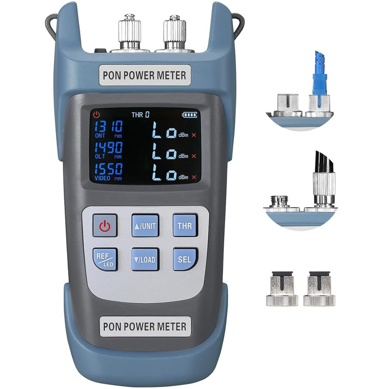 [Australia - AusPower] - Fiber Optic PON Optical Power Meter A-330U SCUPC FCUPC Interface PON Network Tester 1310nm 1490nm 1550nm Fiber Network Tester PON Optical Power Meter Testing Tool 