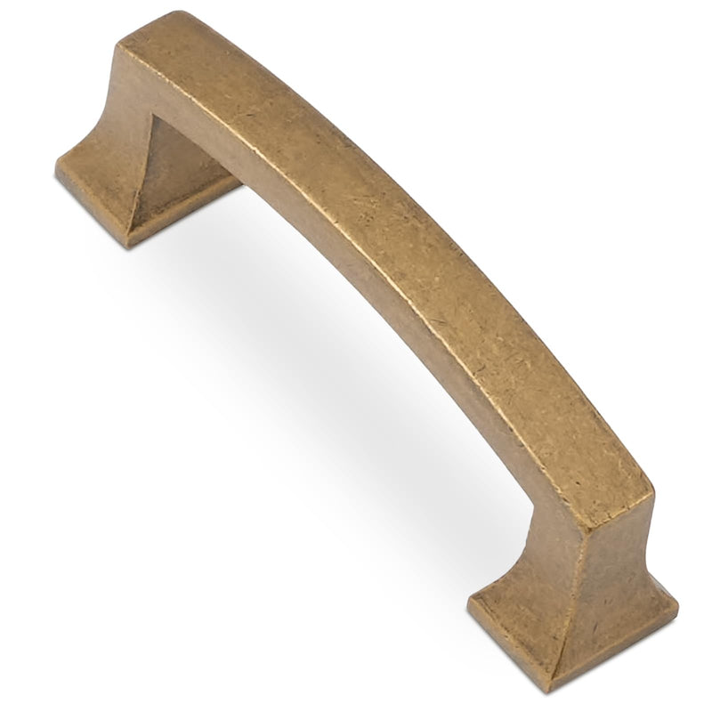 10 Pack 3 Inch(76mm) Antique Brass Cabinet Pulls Vintage Drawer Pulls Aged Gold Bronze Kitchen Hardware Solid Kitchen Handles 3'' Hole Center(76mm) 10