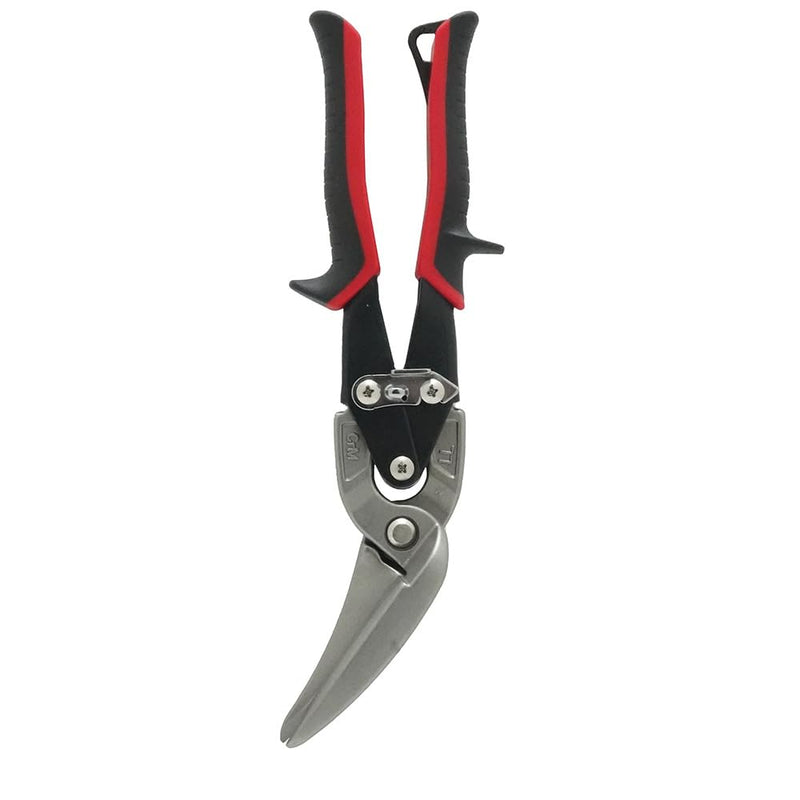 Malco AV63 Long-Cut Offset Aviation Snips | Left & Straight Cutting | 2-1/4" Extra-Long Blade | POWER-FIT Performance Grips | Forged Steel Jaws Left Offset