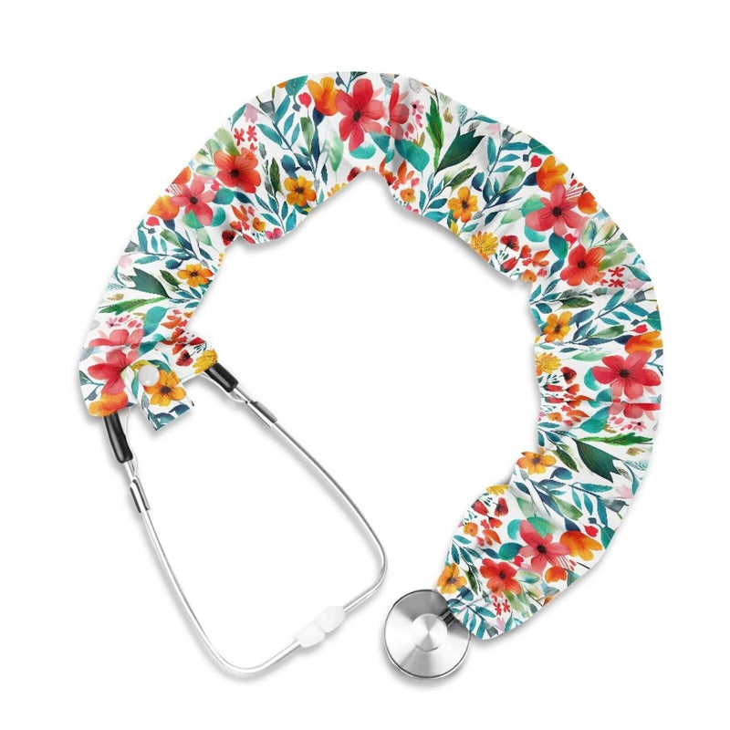 [Australia - AusPower] - Rnyleeg Stethoscope Cover Scrunchie for Nurse Flower Stethoscope Accessories Fit to All Types of Stethoscopes 1 