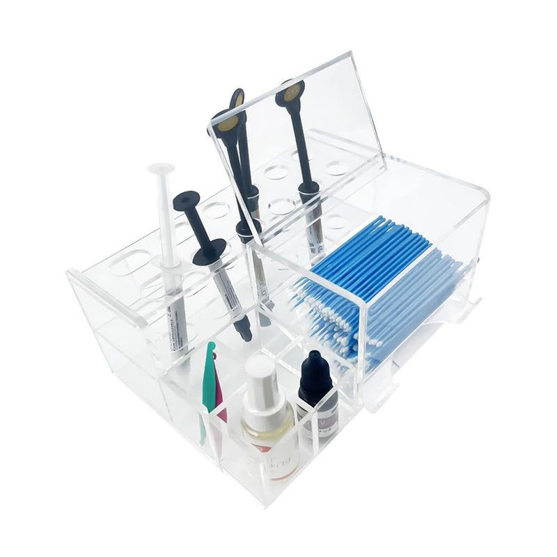 [Australia - AusPower] - Dental Syringe Acrylic Organizer, YOUYA DENTAL Multi-Function Acrylic Dental Composite Organizer Transparent Resin Holder Applicator for Resin Adhesive Syringes Brush Dispenser Placement Rack Tool Large 