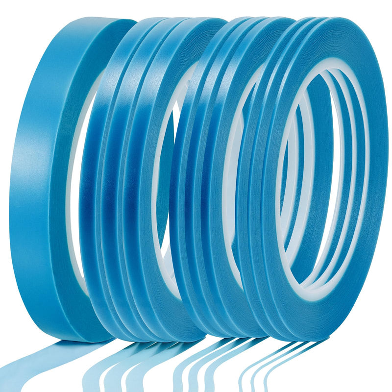 Xuniea 10 Rolls Pinstripe Tapes Vinyl Thin Automotive Masking Tape for Curves Automotive Car DIY Craft Back to School Painting Painter Art Gift, 33 Meters for Each Roll(Blue,1/16,1/8,1/4,1/2inch) Blue 1/16, 1/8, 1/4, 1/2 inch