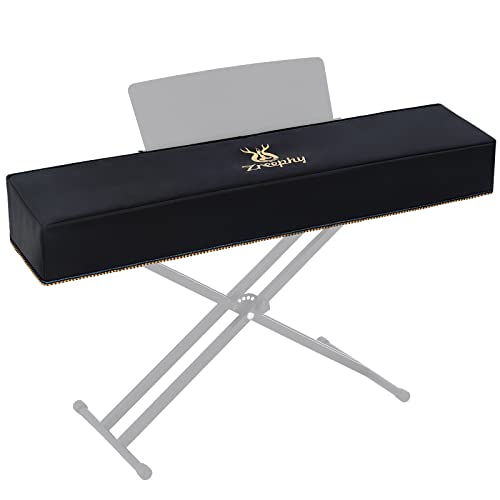 Piano Keyboard Dust Cover with Music Stand Opening of Zipper Design, Dust Proof Cover Compatible for Yamaha P225 P223 P145 P143 88 Keys Digital Piano Keyboards Electronic Keyboards L 52.36 * W 10.87" Black